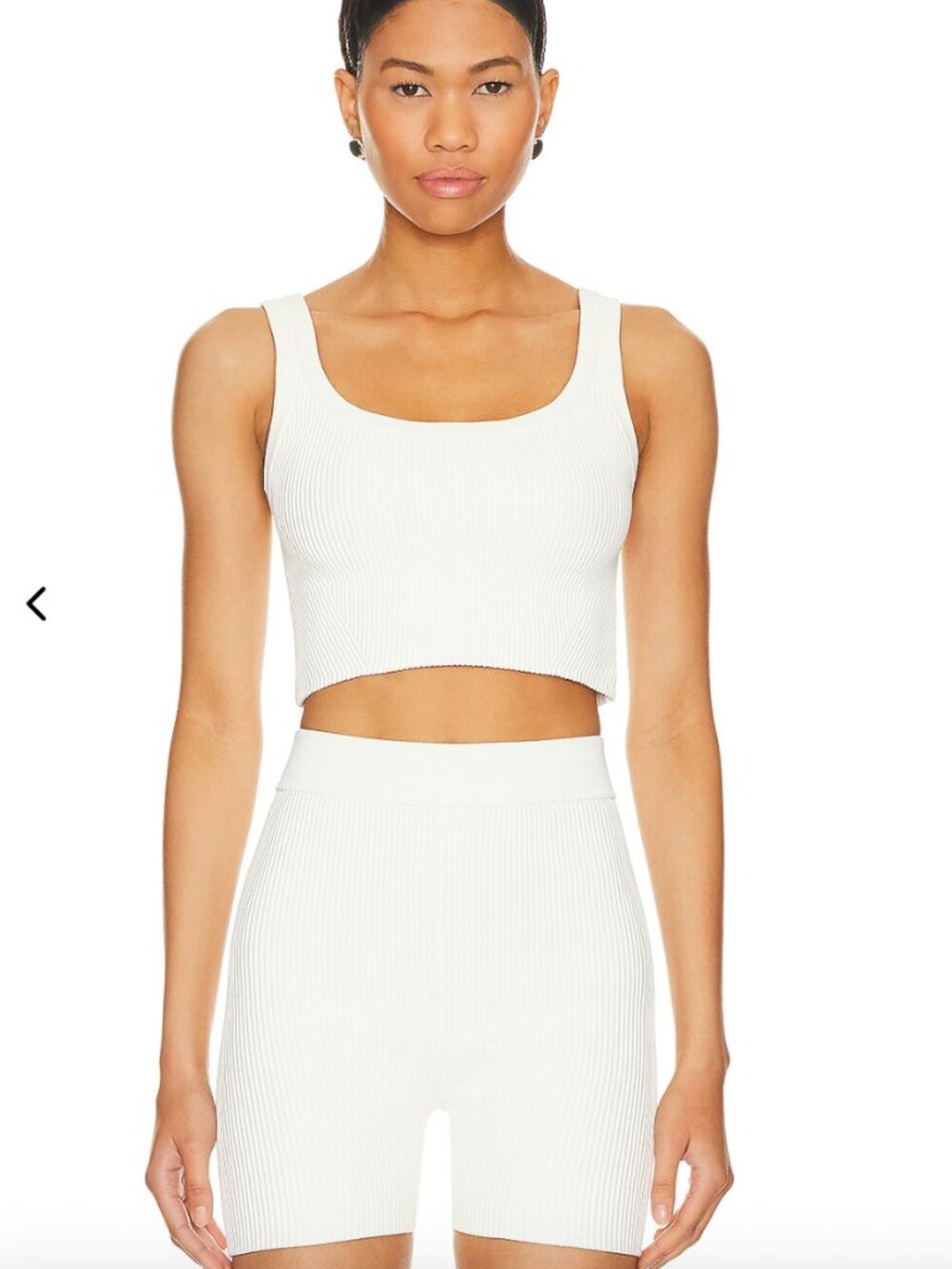 Cuts Clothing Coreflex Tank Cropped in Ivory Size Medium